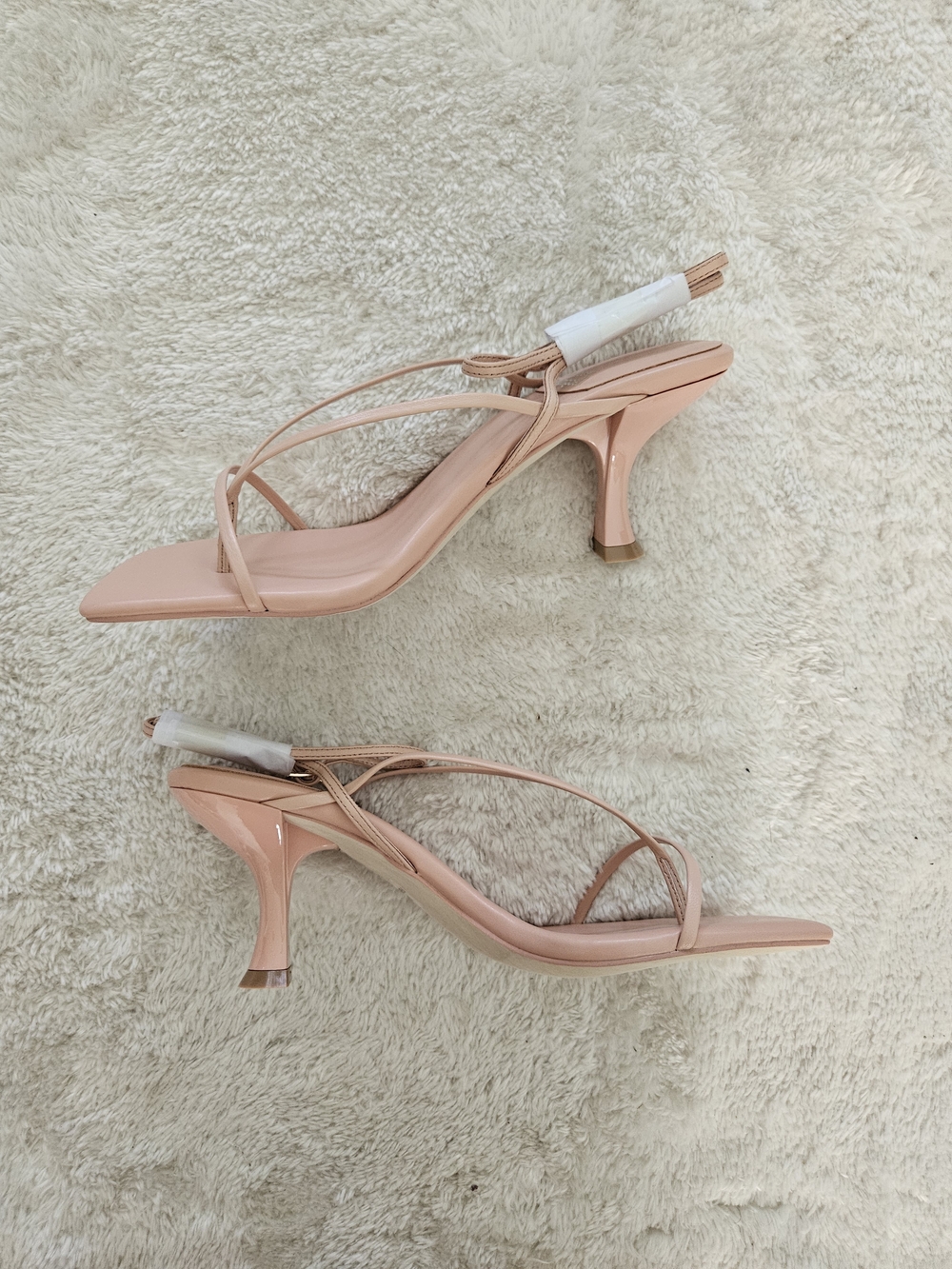 NWT Jeffrey Campbell Strappy Nude Heel Sandal Size 7 Summer Wedding Bridesmaid - Picture 9 of 11